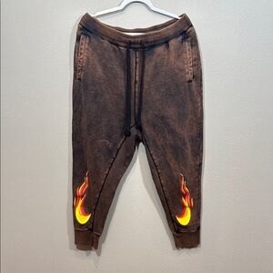 Nike Joggers with Flame Design